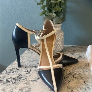 Michael Kors Black and Cream Heels